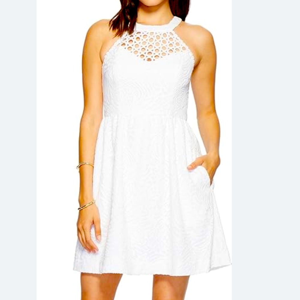 White Eyelet Lily Pulitzer Dress with pockets